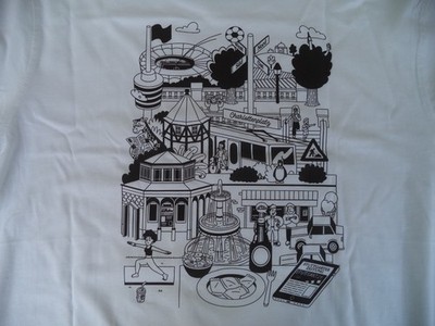 Werbe-Set StZ Stuttgarter Zeitung T-Shirt weiß Gr. L + A6 Notizblock + Kulli