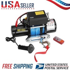 12000lb Electric Winch 12 Volt Dc Synthetic Fiber Rope Waterproof Control Box 12000lb Electric Winch 12 Volt Dc Synthetic Fiber Rope Waterproof Control Box