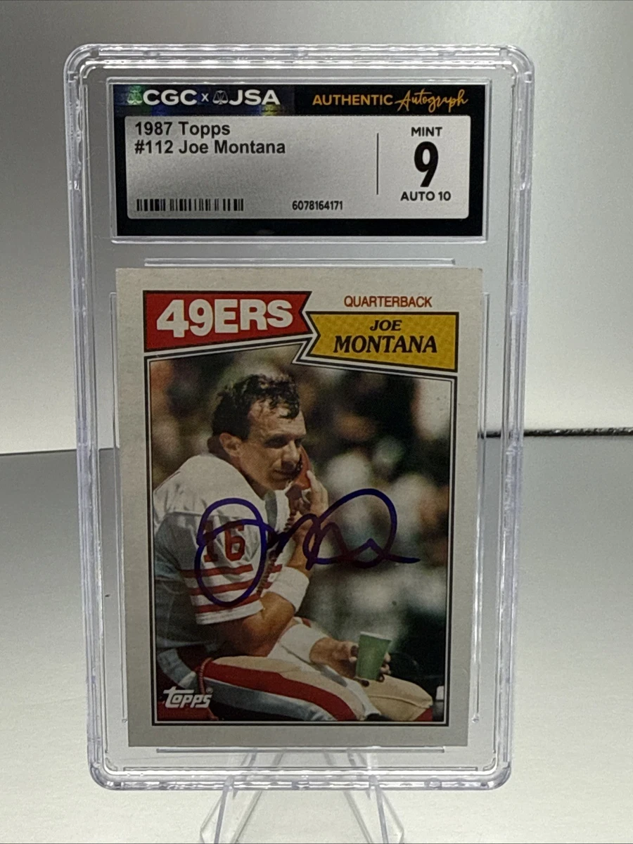 25+ Topps Joe Montana Autographed Football Sports Trading Cards