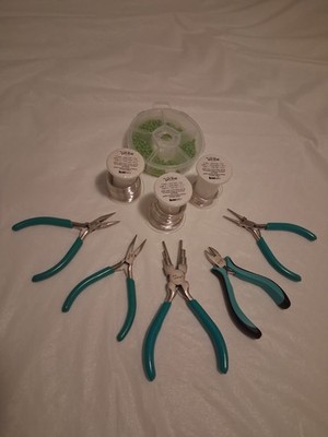 BeadSmith Jewelry Making Tool Set with Pliers, Wire, Beads & Wire Cutters