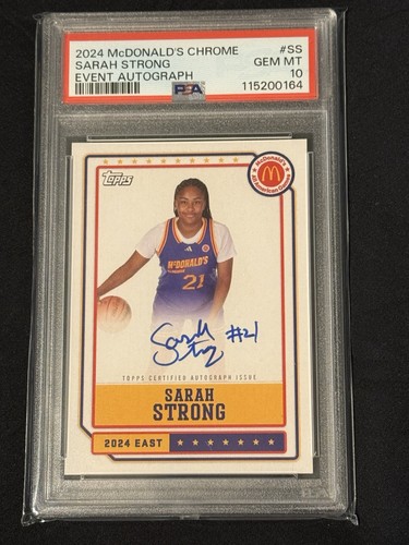 Sarah Strong #EA-SS 2024 Topps Chrome McDonald’s All American Event Autograph card