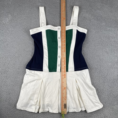 Anthropologie Daily Practice Tennis Dress NWT Women's M Green Blue White COTTON - Picture 4 of 14