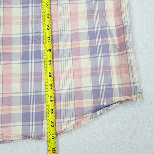 J. CREW Mens XLT Woven Pastel Madras Pastel Buttondown Long Sleeve Cotton Shirt - Picture 12 of 13