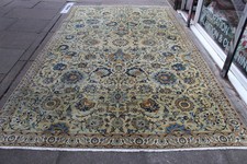 Vintage Worn Hand Made Traditional Oriental Wool Green Blue Carpet 358x210cm