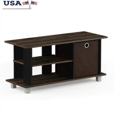 Compact TV Stand W/ Storage Drawer Adjustable Shelves AV Equipment & Media New