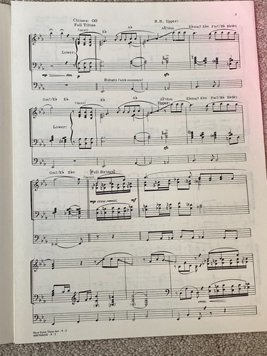 1978 HOW GREAT THOU ART Sheet Music ADVANCED ORGAN SOLO (Mark Laub) Swedish Hymn - Picture 3 of 5