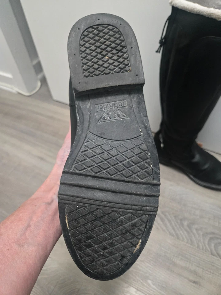 Botas de equitación de doma forradas de vellón Tuff Rider talla 8 Foto 3 de 4