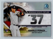 2023Bowman Bowman Scouts’ Top 100 Oswald Peraza #BTP-37 New York Yankees
