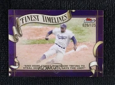 2025 Topps Finest Timelines Purple Refractor /125 Jackie Robinson #FT-18 HOF uk2