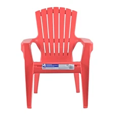 Adams Resin Child-Sized Outdoor Adirondack Chair, Cherry Red (50lb Capacity)
