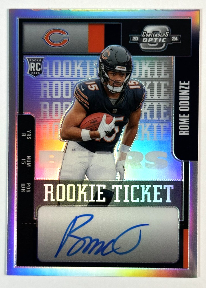 2024 Contenders Optic Rookie Ticket Rome Odunze Auto RC Holo /25