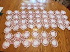 Vintage Lot of 18 Crochet Doilies and Cream color Table Topper — photo 8