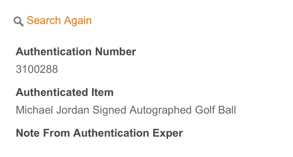 Pelota de golf firmada/autografiada por Michael Jordan con certificado de autenticidad Foto 2 de 4