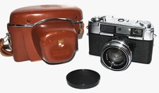 Yashica Lynx 1000 35mm Rangefinder Camera w Yashinon 4.5cm f/1.8 -TESTED- W/CASE