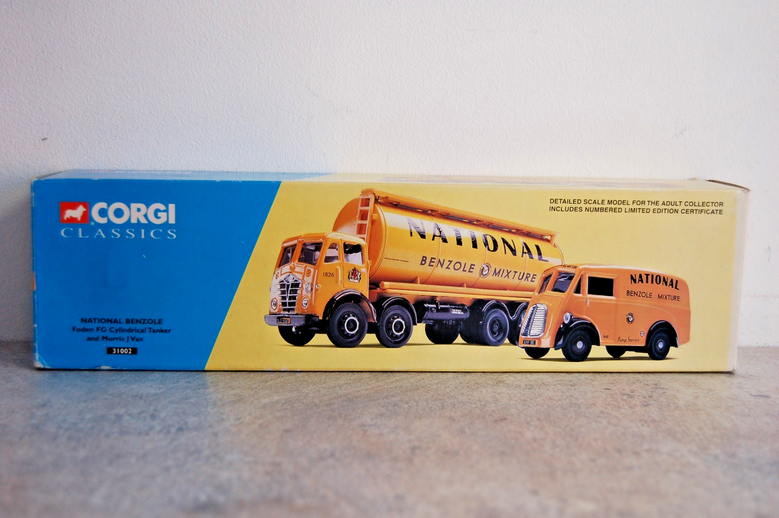 CORGI 31002 FODEN FG TANKER & MORRIS J VAN SET - NATIONAL