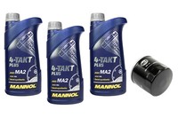 MotoröL ÖLfilter SM134 Set 10W40 3 Liter FüR Arctic Cat Kawasaki KVF Yamaha YFM