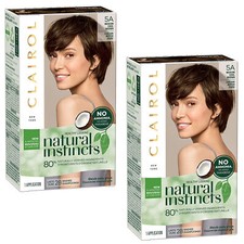 2-Natural Instincts Clairol Non-Permanent Hair Color-5A Medium Cool Brown- 1 Kit