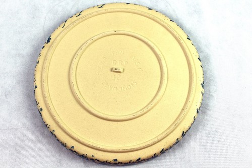 Robinson Ransbottom RRP Blue Wheat Spongeware Pizza Pan Plate 12" Excellent - Picture 6 of 6