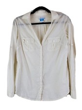 Columbia Small Performance Fishing Gear White Long Sleeve Top Women Lightweight