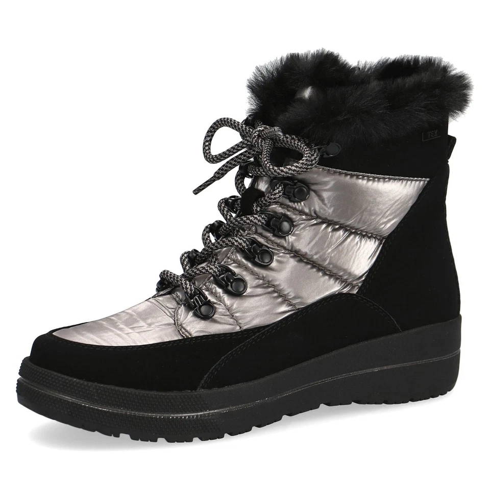 Caprice Botín Para Dama Moonboot Impermeable Acolchado Brillo Metálico 9-262 - Imagen 1 de 1