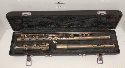 Bundy Selmer FLUTE WITH Black Yamaha HARD CASE Black Velvet Lining Serial #16251