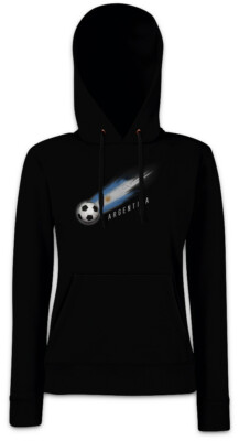 Argentina Football Comet I Damen Hoodie Kapuzenpullover Fahne Fußball