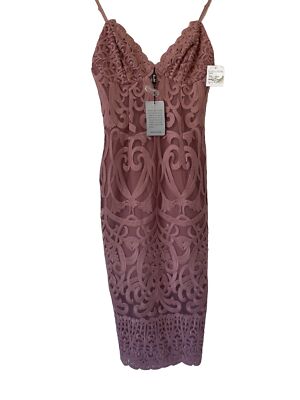open lace back dress Off-the-shoulder lace long midi dress pink S065M090  RASARIO