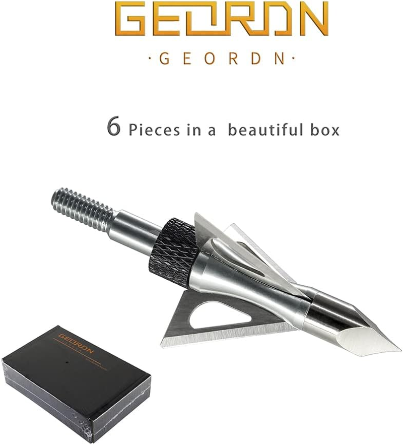 100 Grains Archery Hunting Broadheads 11/8" Cutting 3FixedBlades Bow