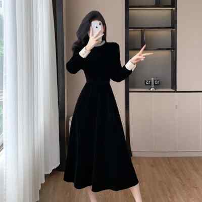 chinese dress ladies MEROKEETY Women's Long Sleeve Sweater Dress 2025 High Neck Slim Fit Ribbed  Knit Midi Winter Dresses, Black XS at Amazon Women's Clothing store main image 1