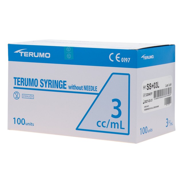 100 x 3ML SYRINGE TERUMO LUER LOCK TIP | STERILE SYRINGES 100 x 3ML SYRINGE TERUMO LUER LOCK TIP | STERILE SYRINGES