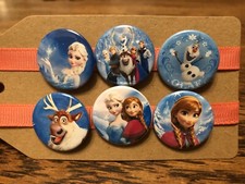 Frozen Disney Elsa Ana Sven Olaf Let It Go - Button Pin Badge Set - Gift