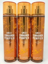 3 BATH BODY WORKS SWEET CINNAMON PUMPKIN FINE FRAGRANCE MIST SPRAY 8 OZ