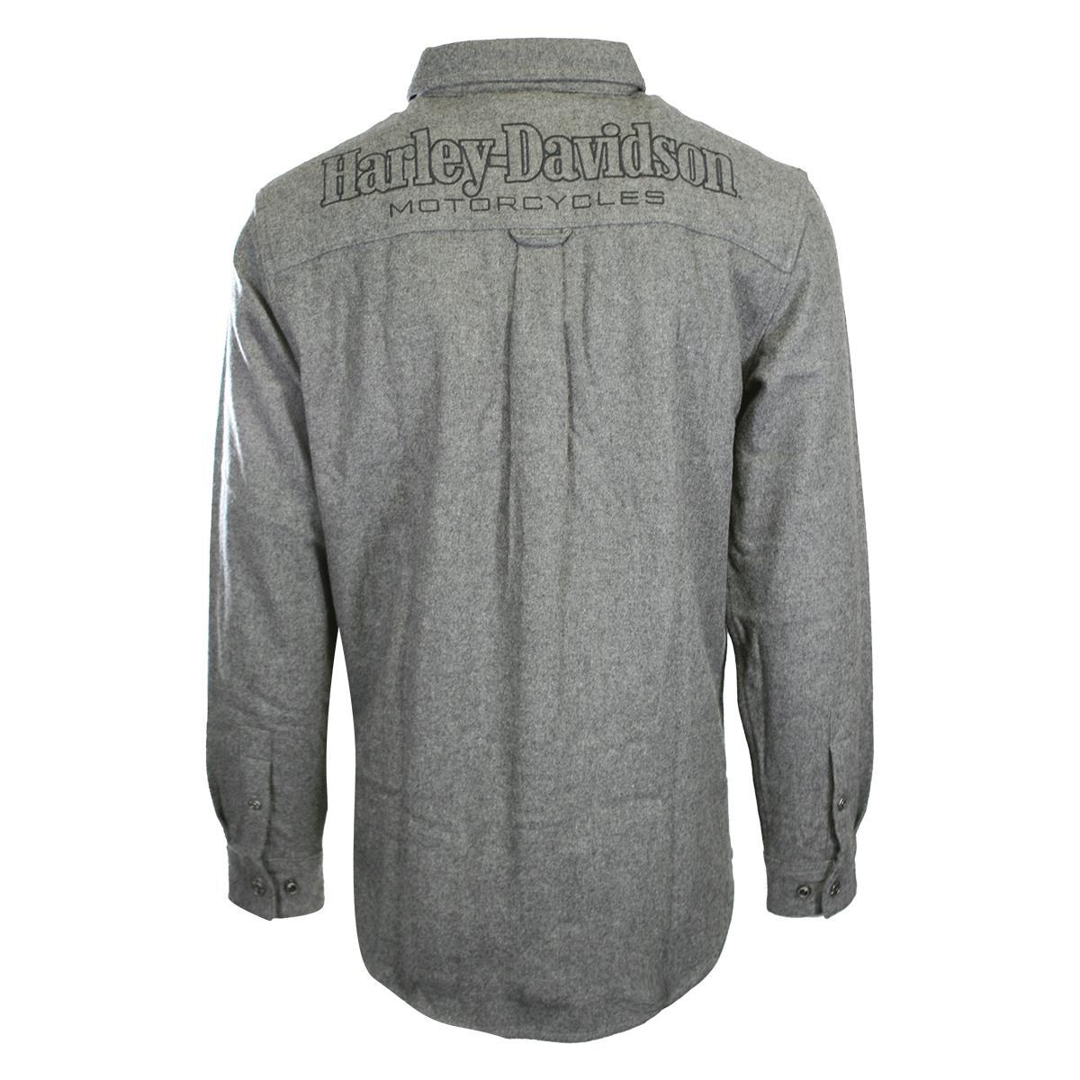 Harley-Davidson Men's Shirt Dark Grey Shadow Long Sleeve Harley-Davidson Men's Shirt Dark Grey Shadow Long Sleeve