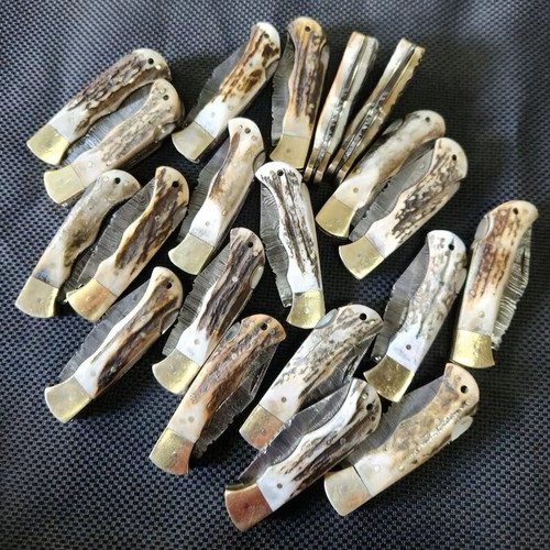 Lot Of 20 Pieces Folding Knives/Quality Damascus Steel Knives/Pocket Knife - Picture 5 of 5