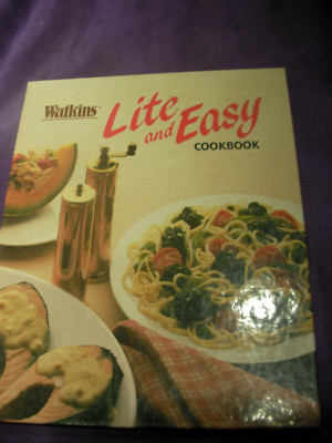 HB Vintage Recipe book Watkins Lite & Easy Cookbook Spiral 1987 Baking Desserts