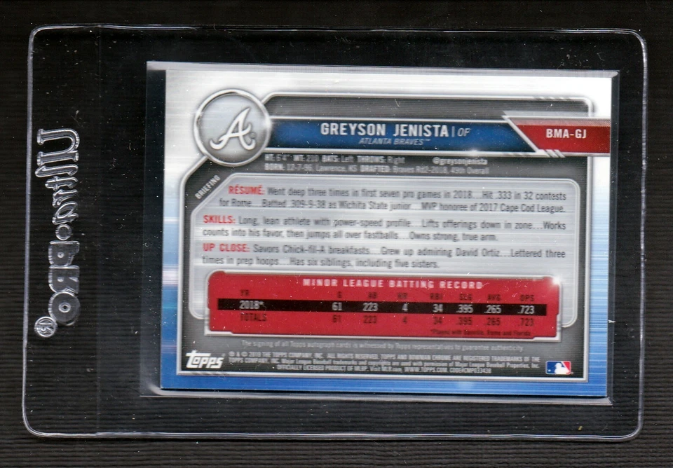 2019 GREYSON JENISTA BOWMAN CHROME GREEN MEGA BOX RC MOJO REFRACTOR AUTO  98/99 - Image 2 of 2