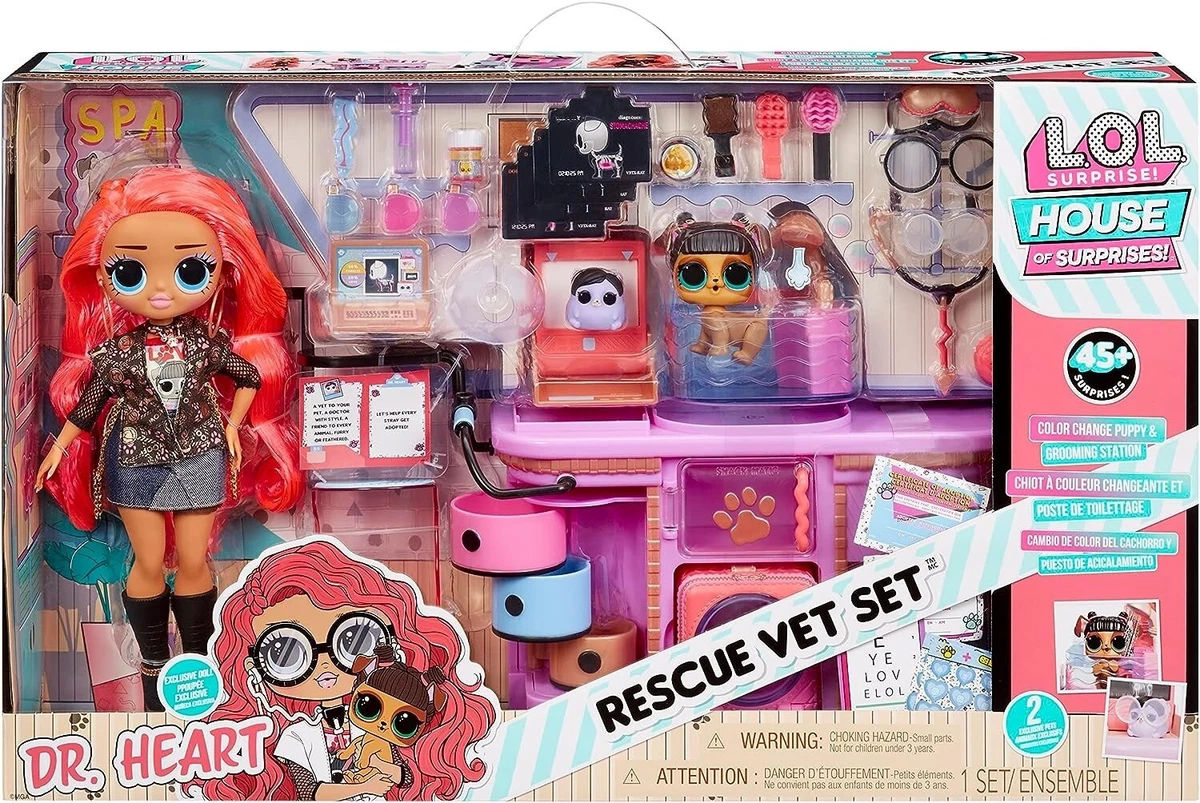 LOL Surprise OMG Rescue Vet Set Dr. Heart with 45 Surprises
