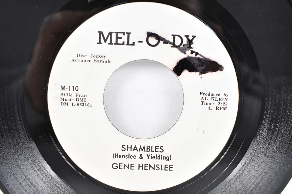 Rare Promo Gene Henslee - Beautiful Women / Shambles Mel-O-DY 45 RPM Record - Image 2 of 4