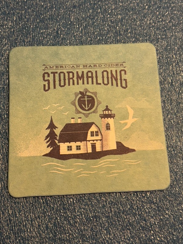 *NEW* STORMALONG CIDER CRAFT BEER COASTER LIGHTHOUSE SHERBORN MASSACHUSETTS