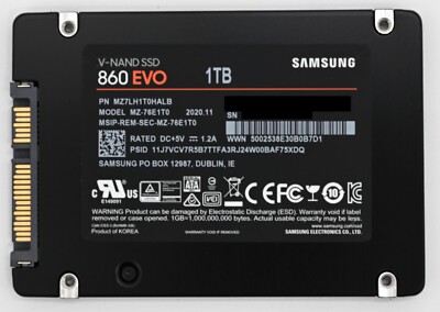【新品未開封】SAMSUNG SSD 860EVO MZ-76E1T0B/IT Amazon.com: Samsung SSD 860 EVO 1TB 2.5 Inch SATA III