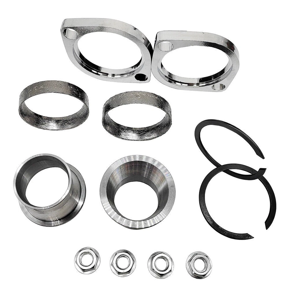 Exhaust Port Torque Cone & Flange Gasket Install Kit For Harley Dyna Road King Foto 2 de 4