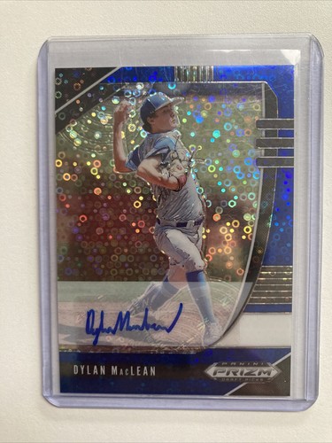2020 Panini Prizm Draft Picks Baseball Dylan MacLean AUTO Blue DONUT /25 SP 115 - Picture 2 of 7