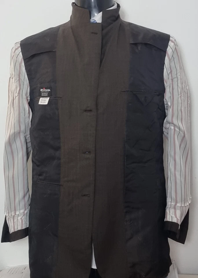 NWOT KITON Brown Check Patrick HelImann Italian 100%Wool HANDMADE Suit, SizeUK45 - Image 3 of 4