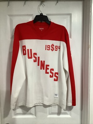 Supreme Business Hockey Jersey Red Size M 19$94 NEVER PER$ONAL