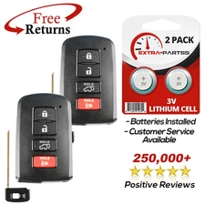 2 Remote Keyless Entry Fob Replacement Remote For Toyota 4b (HYQ14FBA AG 2110)