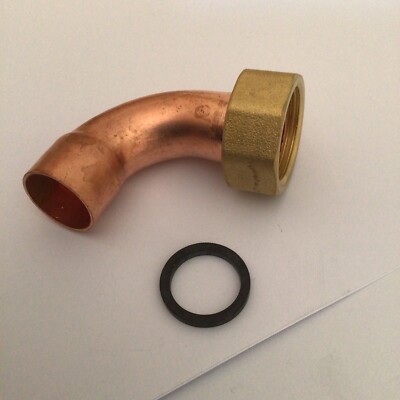 Gaszählerverschraubung (Krümmer) 3/4'' x 22 mm mit Unterlegscheibe
