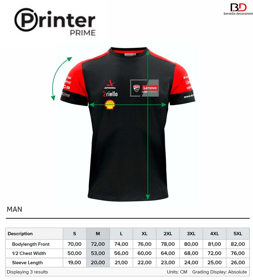 T-Shirt DUCATI CORSE REPLICA TEAM MOTO GP LIMITED EDITION  UOMO - DONNA - Imagen 2 de 3