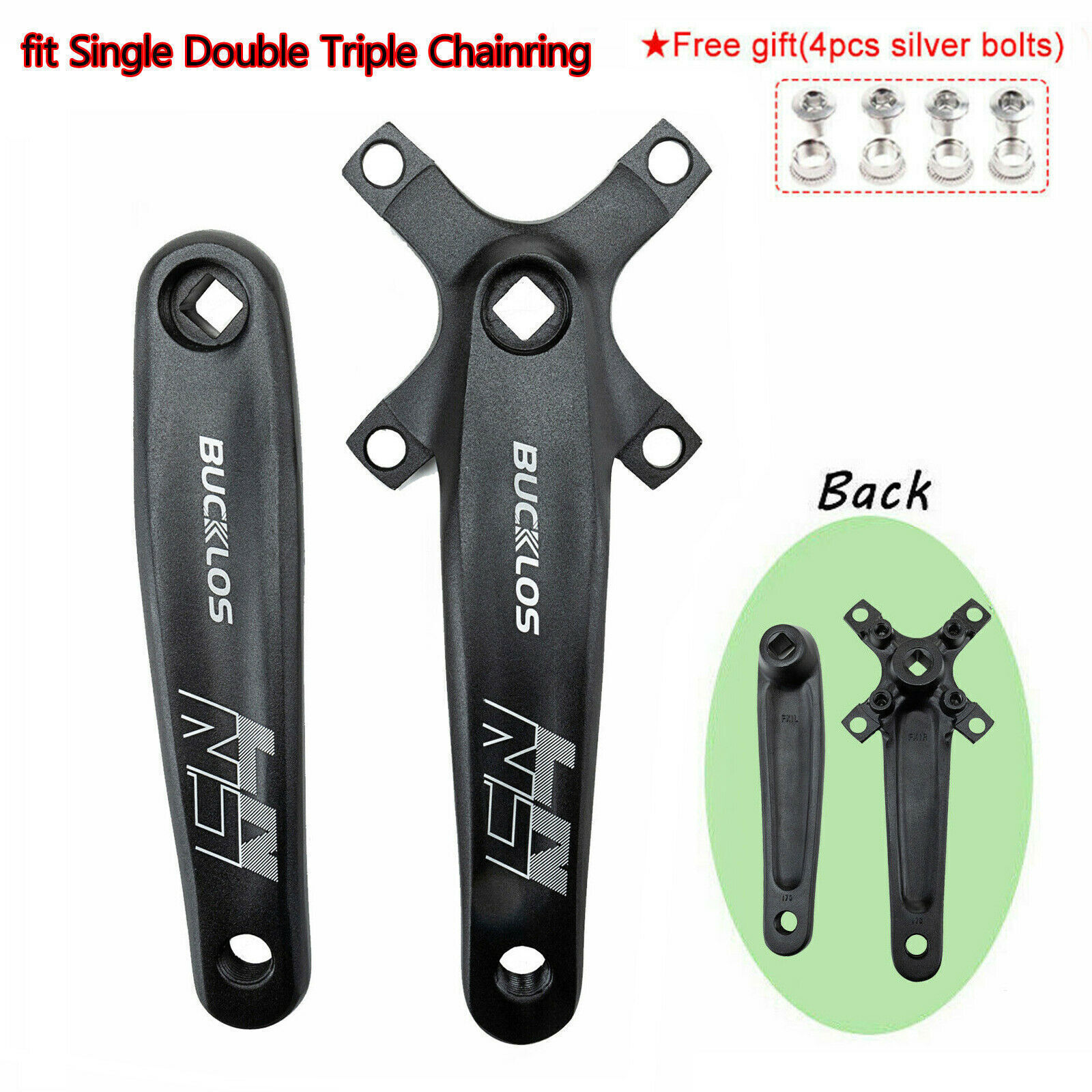 (New) Bicycle Crankset 170mm 22-44T Double/Triple Speed Bike Chainring Set For Shimano (29.87 USD) (New) Bicycle Crankset 170mm 22-44T Double/Triple Speed Bike Chainring Set For Shimano (29.87 USD)