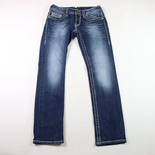 VIGOSS Women Jeans Size 27 The Chelsea Straight 30" Inseam Medium Wash