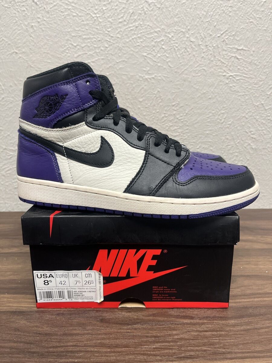 Size 8.5 - Jordan 1 Retro High OG Court Purple 2018 Size 8.5 - Jordan 1 Retro High OG Court Purple 2018